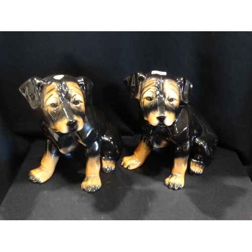 126 - Two Mid 20thc Pottery Models Of Puppies