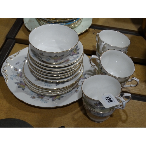 130 - A Paragon China Enchantment Pattern Part Tea Set