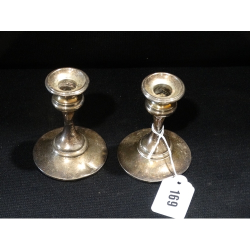 169 - A Pair Of Circular Based Weighted Silver Candlesticks, 4