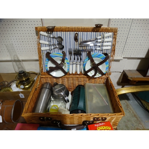 228 - A Wicker Picnic Basket