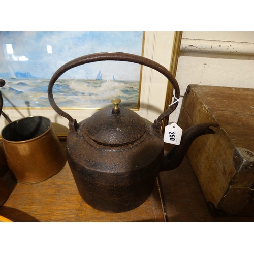 250 - An Antique Cast Iron Kettle