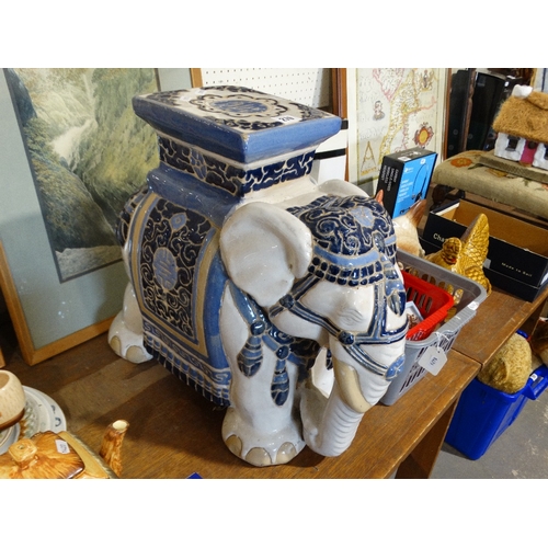 270 - A Pottery Elephant Stool