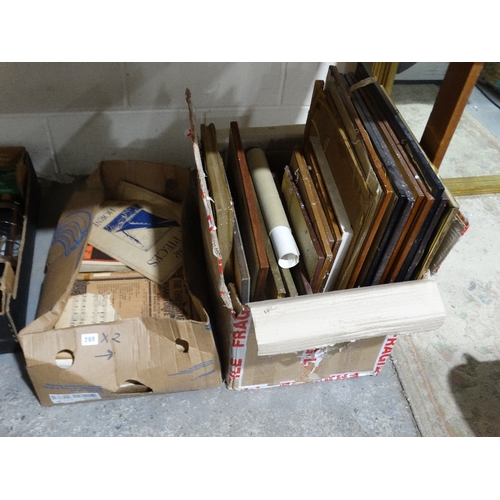 298 - A Box Of Music Sheets, Together With A Box Of Prints & Frames