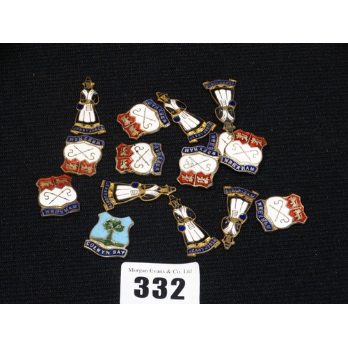 332 - A Small Qty Of Enamel Welsh Badges