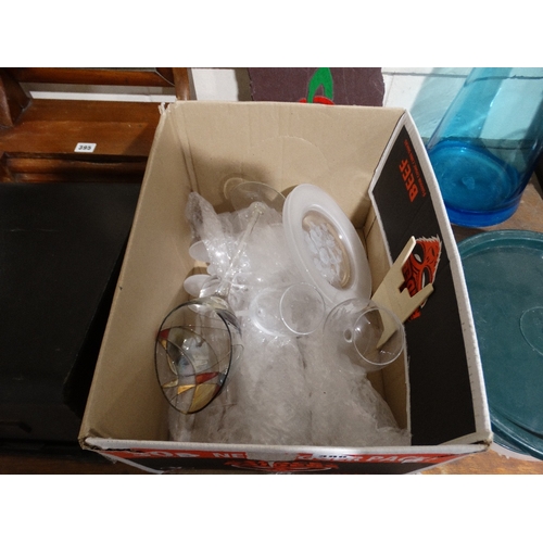 396 - A Box Of Mixed Glassware