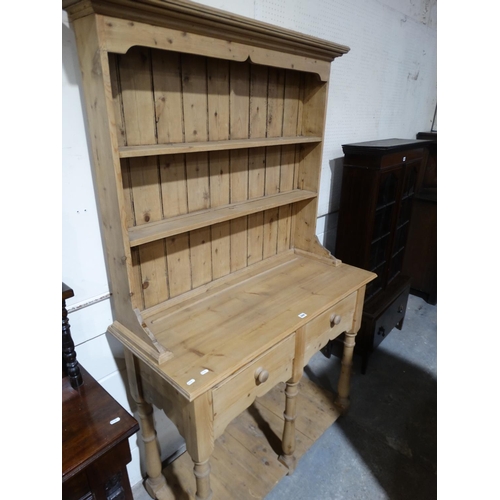 608 - An Antique Style Stripped Pine Pot Board Dresser