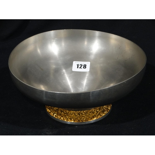 128 - A Royal Selangor Classic Expressions Collection Circular Pewter Fruit Bowl