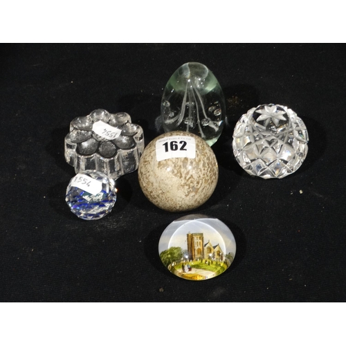 162 - A Group Of Six Glass Paperweights