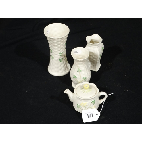 171 - Four Pieces Of Belleek Pottery