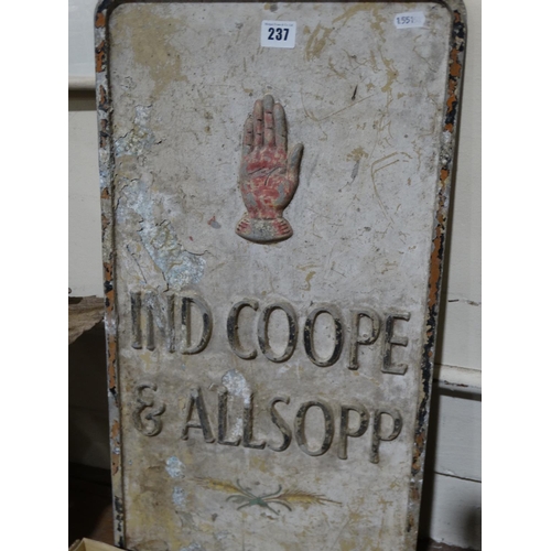 237 - A Cast Aluminium Ind Coope Pub Sign