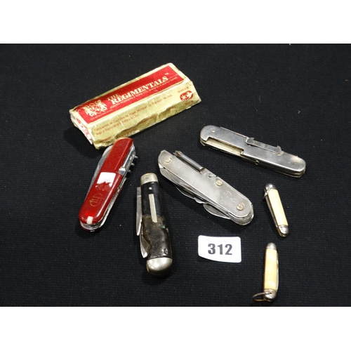 312 - A Bag Of Vintage Penknives