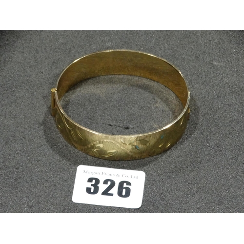 326 - A Gold Plated Bangle