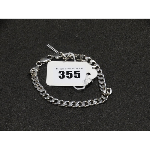 355 - A Silver Flat Link Bracelet