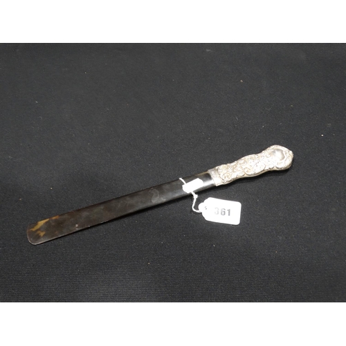 361 - An Antique Silver Handle Page Turner