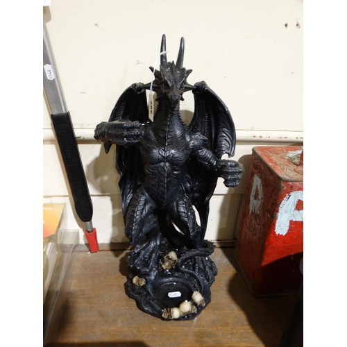 392 - A Resin Dragon Bottle Holder