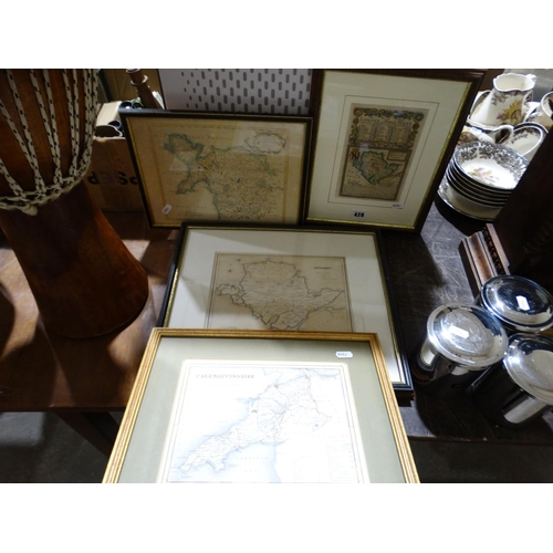 428 - A Collection Of Antique Road And County Maps