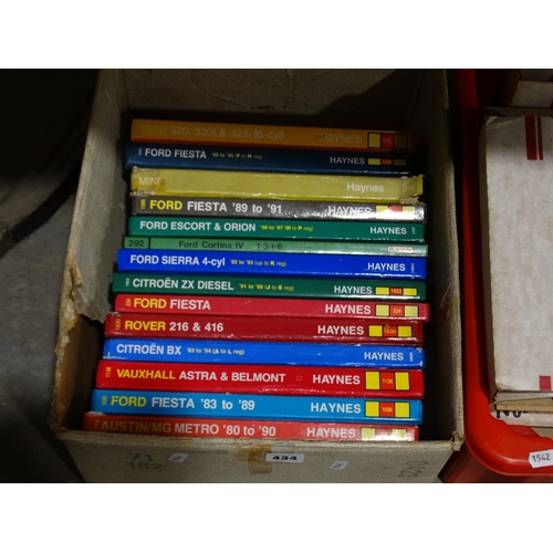 434 - A Box Of Haynes Manuals