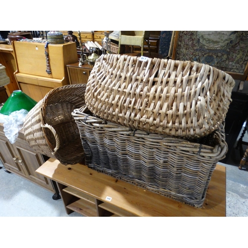 507 - A Qty Of Wicker Log Baskets