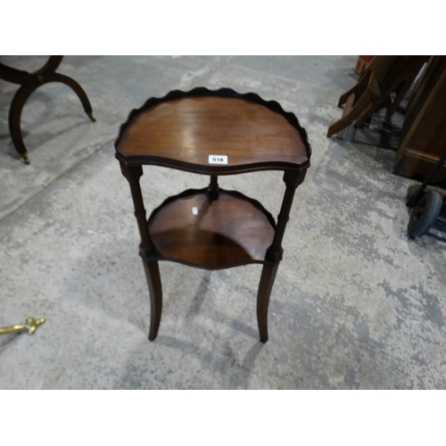 518 - A Two Tier Mahogany Occasional Table