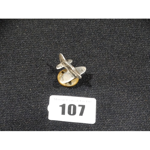 107 - A 2nd World War Silver Spitfire Cufflink