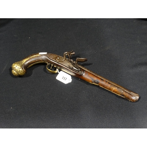 117 - A Flintlock Holster Pistol