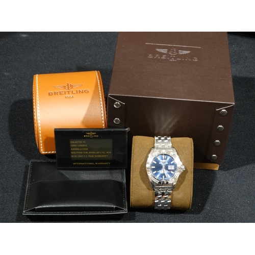 124 - A 2017 Boxed Breitling Galactic 41 Mens Watch In Stainless Steel, With Paperwork Etc (Never Worn)