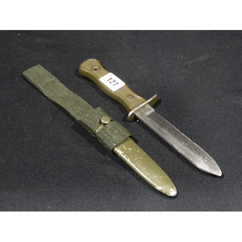 127 - A 2nd World War German Army BW Combat Knife In Sheath