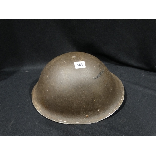 141 - A Green 2nd World War Mk3 British Army Turtle Helmet