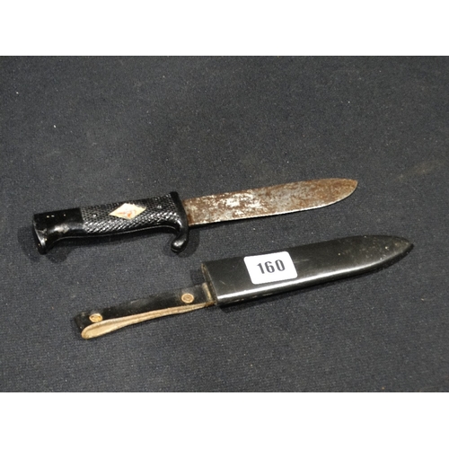 160 - A Hitler Youth Dagger In Sheath For International Scout Movement