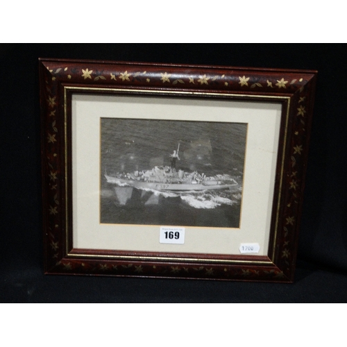 169 - A Framed Naval Photograph Of The Corvette Launceston Castle