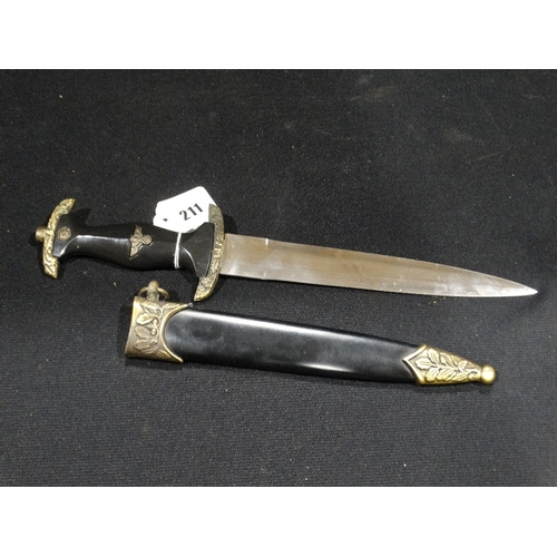 211 - A Reproduction SS Dagger In Black Sheath