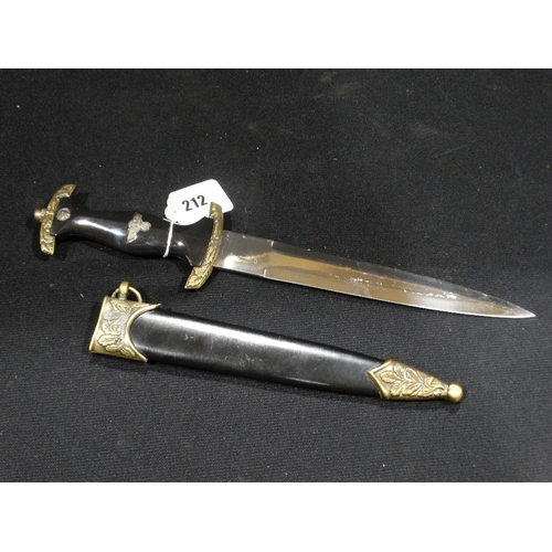 212 - A Reproduction SS Dagger In Black Sheath