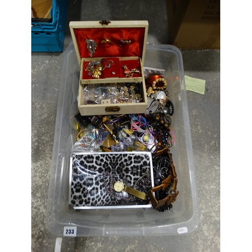 233 - A Box Of Costume Jewellery