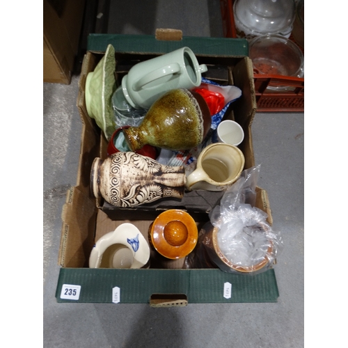 235 - A Box Of Pottery