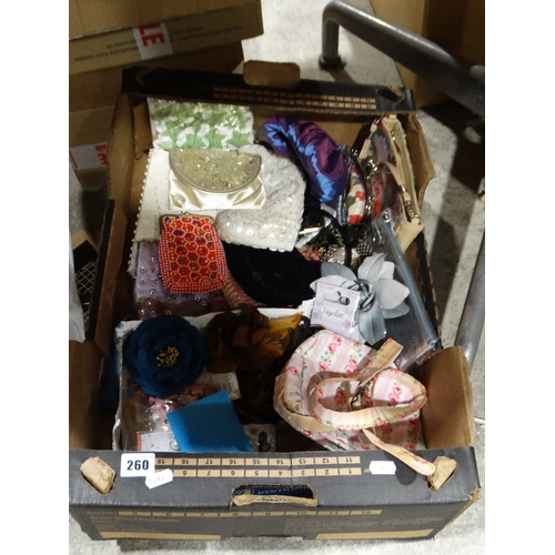 260 - A Box Of Vintage Purses Etc