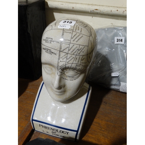 313 - A Reproduction Phrenology Head