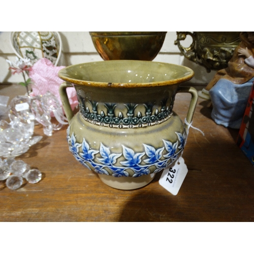 322 - A Doulton Stoneware Two Handled Urn