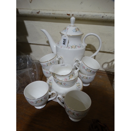 330 - A Fifteen Piece Mayfair China Floral Decorated Coffee Set