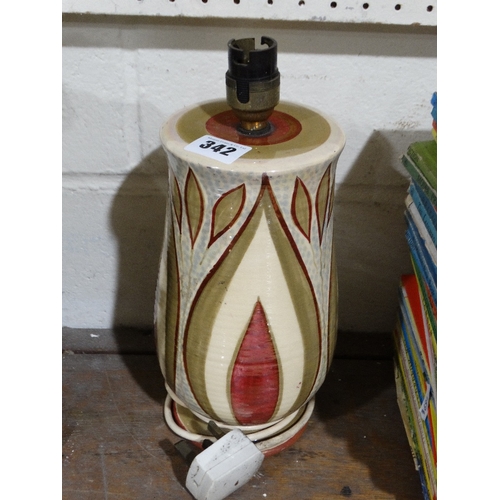 342 - A Wade Pottery Table Lamp Base