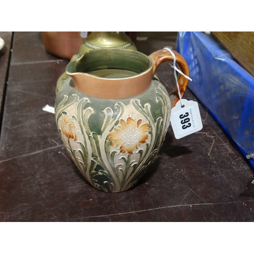 393 - A Macintyre Floral Decorated Milk Jug With Impressed & Printed Marks (Af)