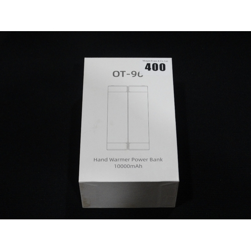 400 - A New & Boxed Hand Warmer Power Bank