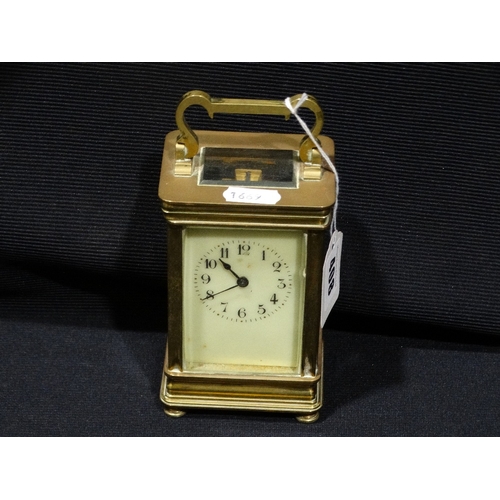 408 - A Brass Encased Carriage Clock