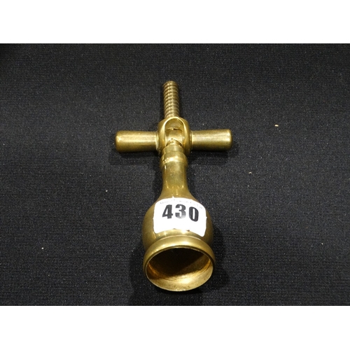 430 - A Vintage Brass Corkscrew