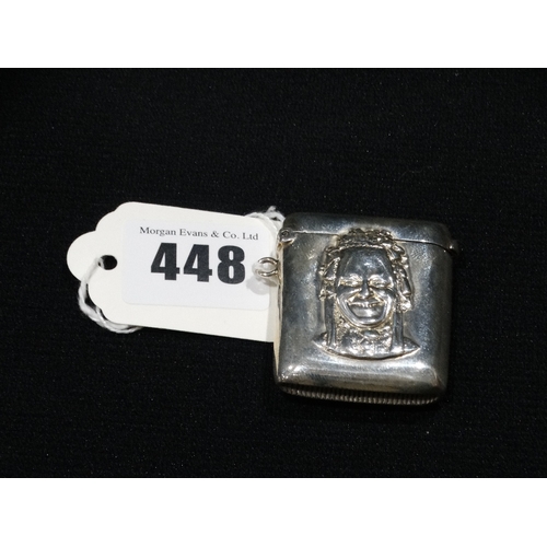 448 - A Walker & Hall Silver Vesta Case