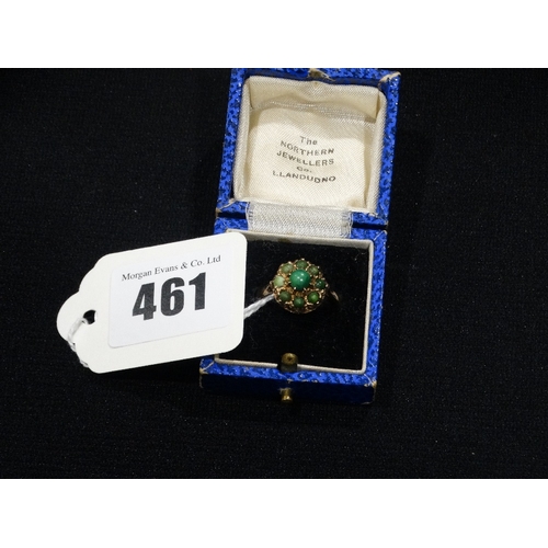 461 - A 9ct Gold Turquoise Ring, Size N