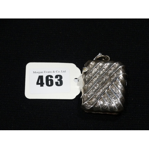 463 - A Silver Vesta Case, Birmingham 1895