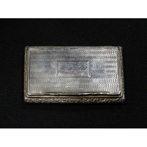 466 - A Victorian Silver Snuff Box With Birmingham Hallmarks Circa 1880s