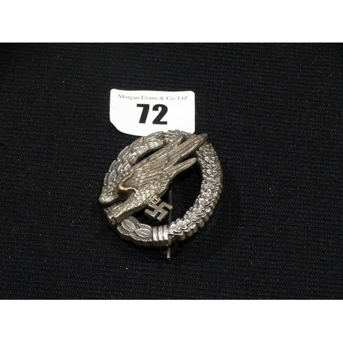 72 - A German Parachutists Badge