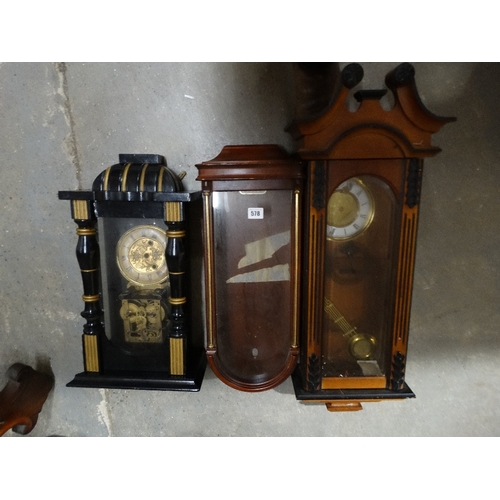 Three Wall Clock Cases