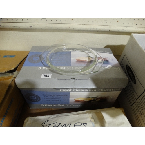 A Three Piece Glass Roasting Dish Set